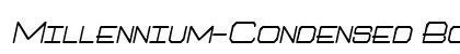 Millennium-Condensed Bold Italic Preview