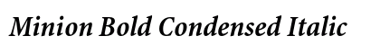 Minion Bold Condensed Italic Preview