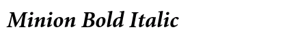 Minion Bold Italic Preview