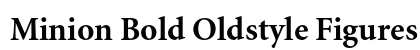 Minion Bold Oldstyle Figures preview