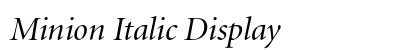 Minion Italic Display preview