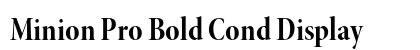 Minion Pro Bold Cond Display Preview