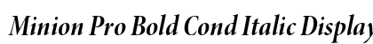 Minion Pro Bold Cond Italic Display Preview