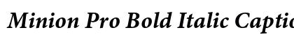 Minion Pro Bold Italic Caption Preview