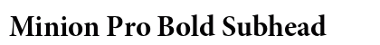 Minion Pro Bold Subhead Preview