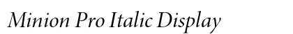 Minion Pro Italic Display preview