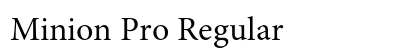 Minion Pro Regular Preview