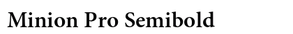 Minion Pro Semibold Preview