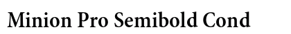 Minion Pro Semibold Cond Preview