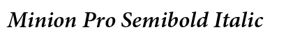 Minion Pro Semibold Italic Preview