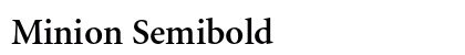 Minion Semibold Preview