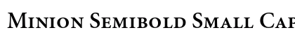 Minion Semibold Small Caps & Oldstyle Figures Preview