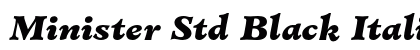 Minister Std Black Italic Preview
