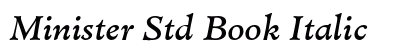Minister Std Book Italic Preview