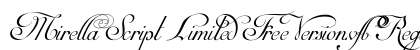 Mirella Script Limited Free Version.vfb Regular preview