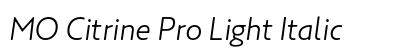 MO Citrine Pro Light Italic preview