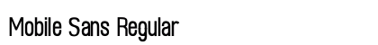 Mobile Sans Regular preview