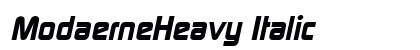 ModaerneHeavy Italic preview