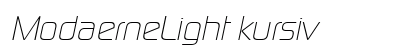 ModaerneLight kursiv Preview