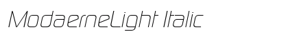 ModaerneLight Italic preview