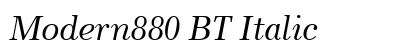 Modern880 BT Italic Preview