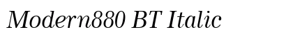 Modern880 BT Italic Preview