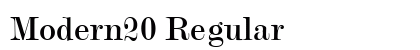 Modern20 Regular Preview