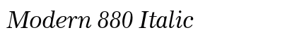 Modern 880 Italic preview