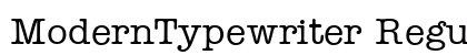 ModernTypewriter Regular Preview