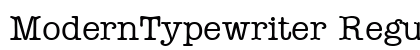 ModernTypewriter Regular Preview