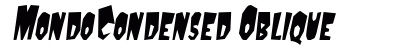 MondoCondensed Oblique preview