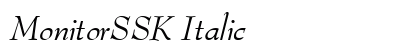 MonitorSSK Italic preview