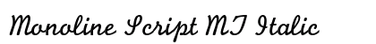 Monoline Script MT Italic preview