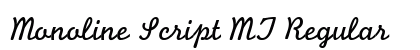 Monoline Script MT Regular Preview