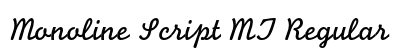 Monoline Script MT Regular Preview