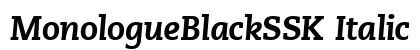 MonologueBlackSSK Italic preview