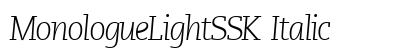 MonologueLightSSK Italic preview