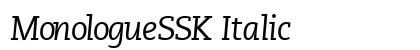 MonologueSSK Italic preview
