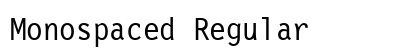 Monospaced Regular Preview
