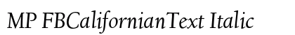 MP FBCalifornianText Italic preview