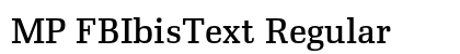 MP FBIbisText Regular preview