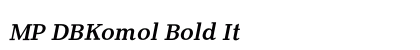 MP DBKomol Bold It preview