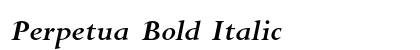 Perpetua Bold Italic Preview