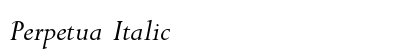 Perpetua Italic Preview