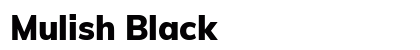 Mulish Black preview
