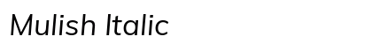 Mulish Italic preview