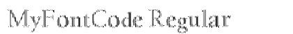 MyFontCode Regular preview