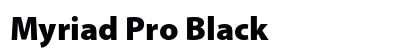 Myriad Pro Black Preview