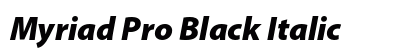 Myriad Pro Black Italic Preview
