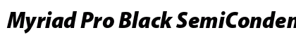 Myriad Pro Black SemiCondensed Italic Preview